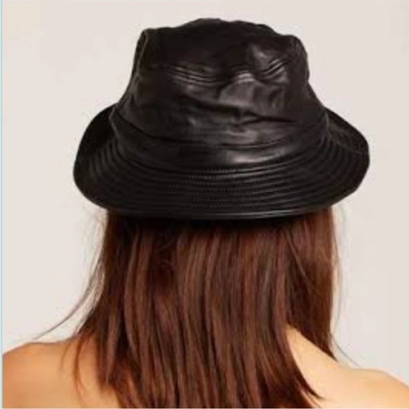 NWOT Brixton - Mathews Bucket Hat - Leather - Unisex - Black medium main image 9